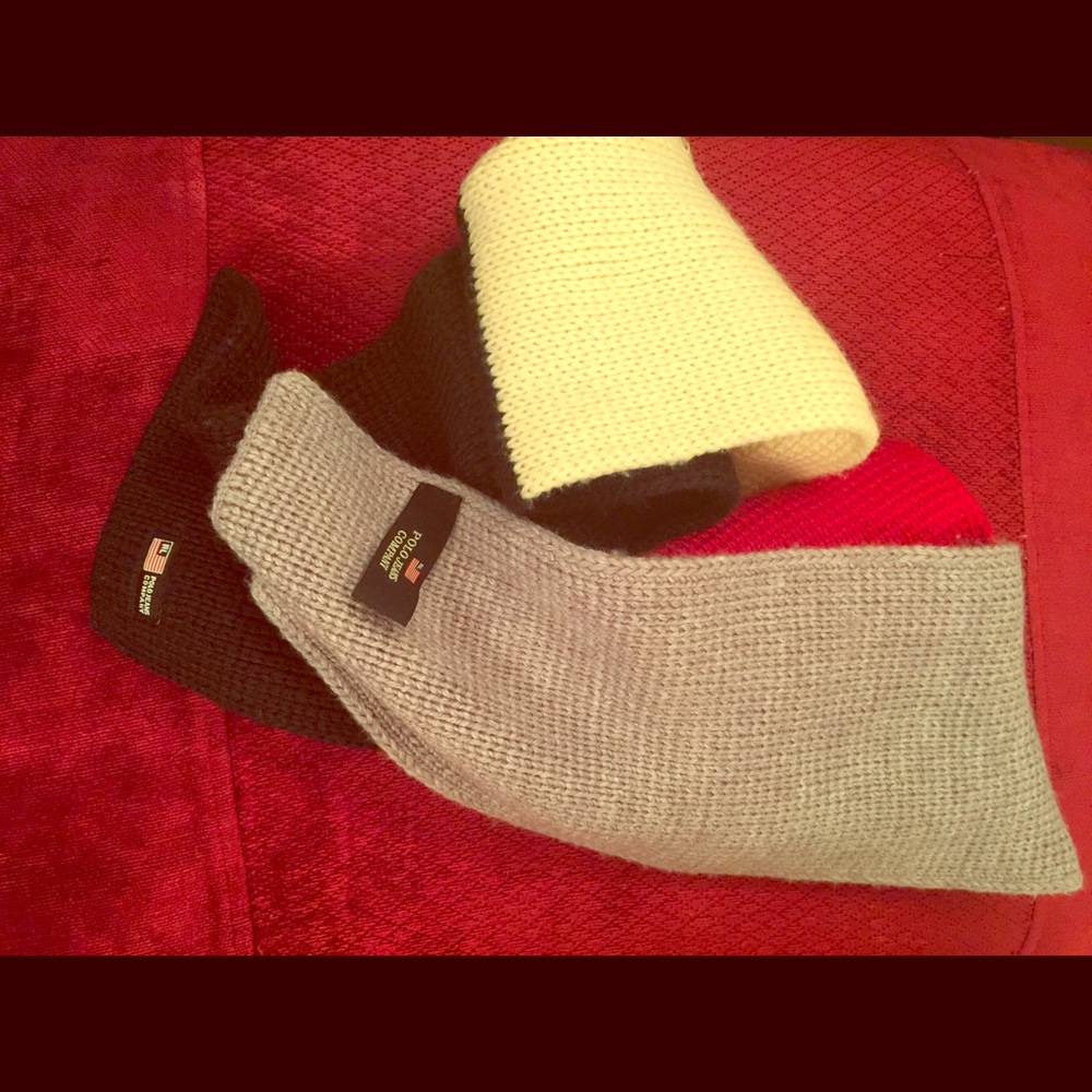 Polo jean Scarf 🧣 black, beige, Red, Grey new